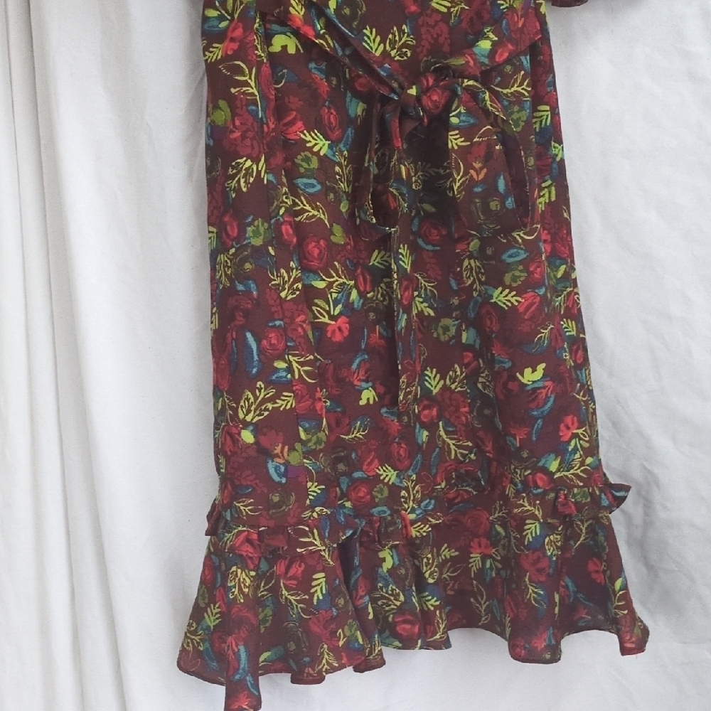 Chic Floral Ruffle Mini Dress - Picture 8 of 9